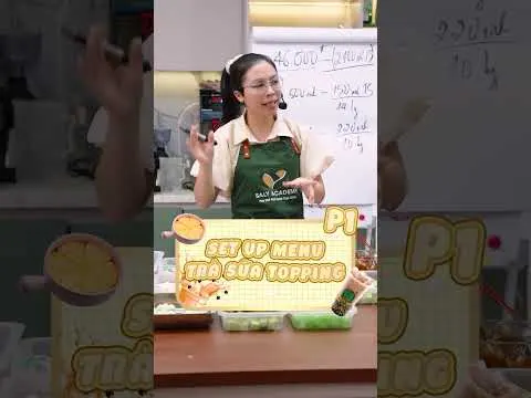 Ảnh xem trước clip cách set up menu trà sữa topping